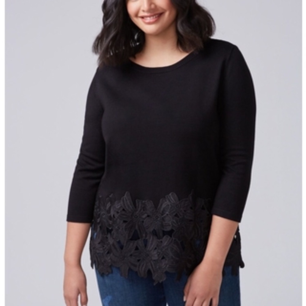 Lane Bryant lace detail sweater